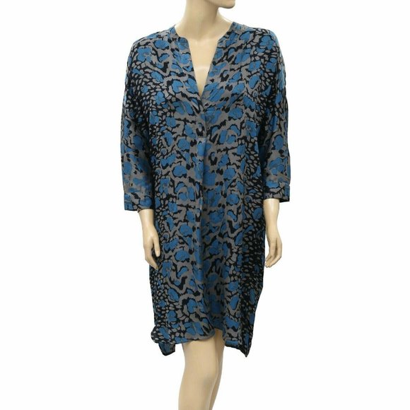 Zadig & Voltaire Raita Print Leo Mini Dress Beaded Embellished Evening S - Picture 1 of 4